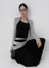 [MADE] Chiporing Fleece Lining boat neck long-sleeve T-shirt (Set Available)