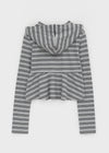 [MADE] Betty Stripe Frill Hooded Zip-Up (Set Available)