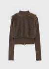 [MADE] Deki Fur Knit Zip-up