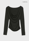 [MADE] Delief Cowl Neck Long Sleeve T-shirt