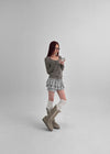 Rahin Stripe U Neck Long Sleeve T-shirt