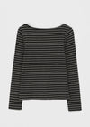 Rahin Stripe U Neck Long Sleeve T-shirt