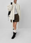 Romtor High Neck Half Cotton Jacket (belt Set)