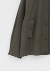 Romtor High Neck Half Cotton Jacket (belt Set)