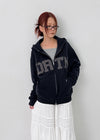 [MADE] Wiggy Applique Loose Fit Hooded Zip-up