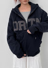 [MADE] Wiggy Applique Loose Fit Hooded Zip-up