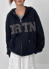 [MADE] Wiggy Applique Loose Fit Hooded Zip-up