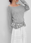 Jegle Basic Loose Fit Long Sleeve T-shirt