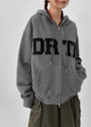 [MADE] Wiggy Applique Loose Fit Hooded Zip-up