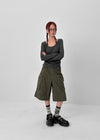 Donenka Pigment Cargo Bermuda Shorts