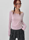 [MADE] Chiporing Fleece Lining boat neck long-sleeve T-shirt (Set Available)