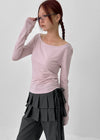[MADE] Chiporing Fleece Lining boat neck long-sleeve T-shirt (Set Available)