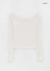 [MADE] Chiporing Fleece Lining boat neck long-sleeve T-shirt (Set Available)