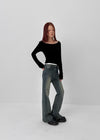 [MADE] Chiporing Fleece Lining boat neck long-sleeve T-shirt (Set Available)