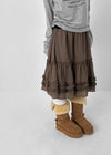 Seeking Check Cancan Midi Skirt