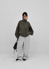 (UNISEX) Mellow Washed Two-Way High-Neck Jumper