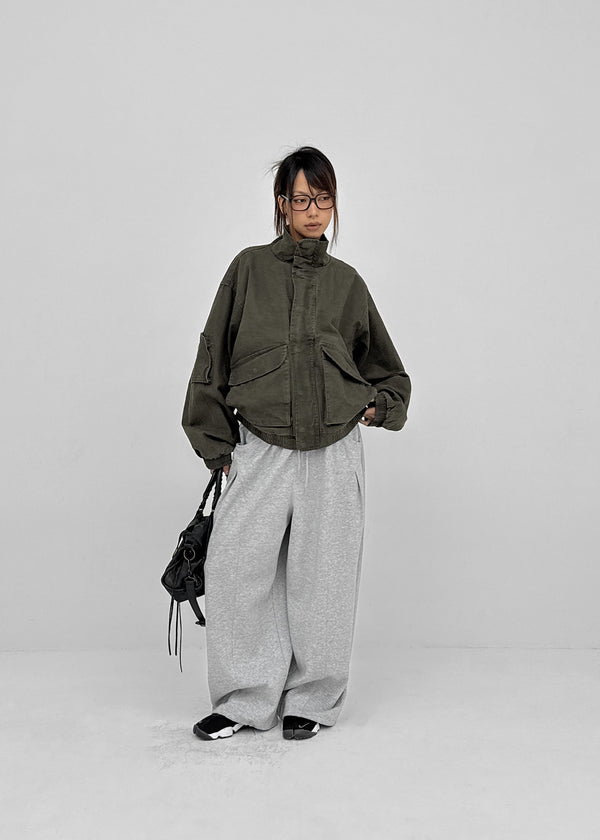 (UNISEX) Mellow Washed Two-Way High-Neck Jumper