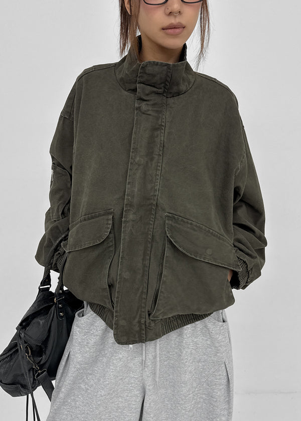 (UNISEX) Mellow Washed Two-Way High-Neck Jumper