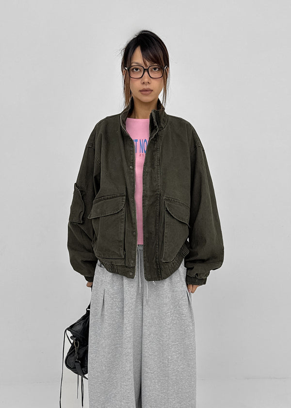 (UNISEX) Mellow Washed Two-Way High-Neck Jumper