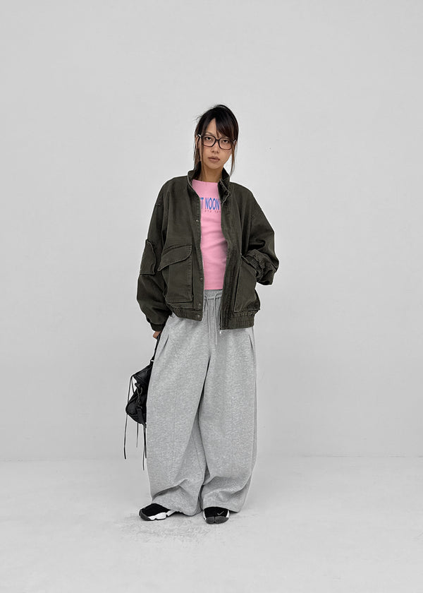 (UNISEX) Mellow Washed Two-Way High-Neck Jumper