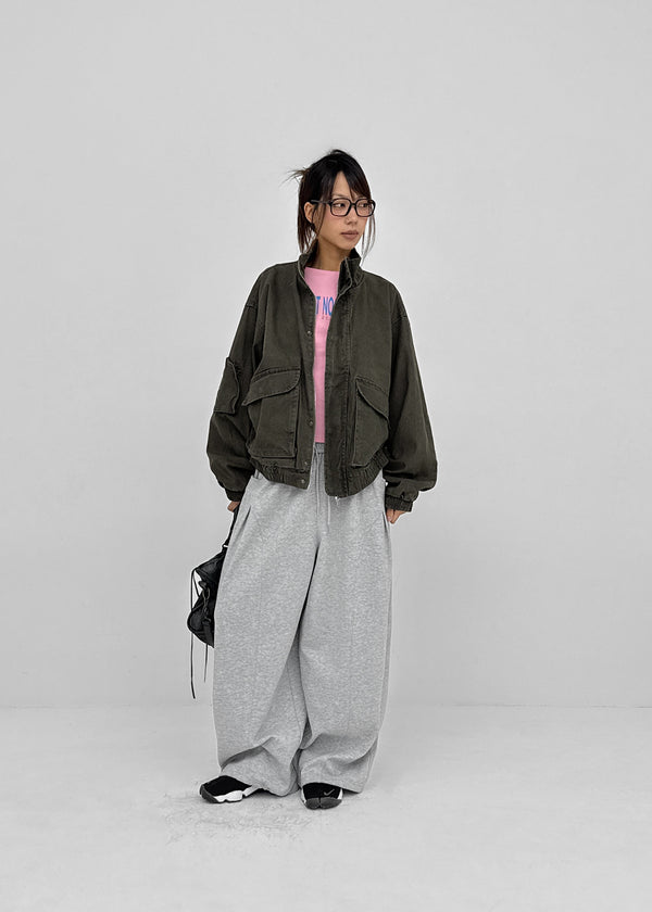 (UNISEX) Mellow Washed Two-Way High-Neck Jumper