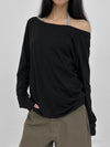 [MADE] HUR Off-shoulder Raglan Long Sleeve Tee