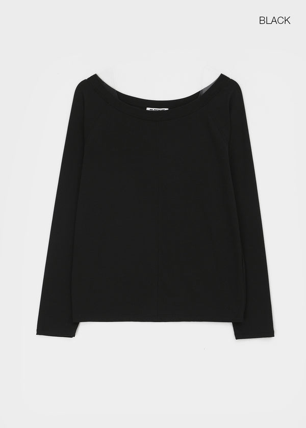 [MADE] HUR Off-shoulder Raglan Long Sleeve Tee