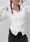Mignon Tension Button Hooded Cardigan