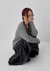 Seeking Check Cancan Midi Skirt
