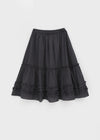 Seeking Check Cancan Midi Skirt