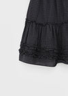 Seeking Check Cancan Midi Skirt
