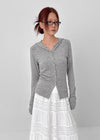 Mignon Tension Button Hooded Cardigan