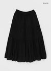 Delong Vintage Punching Flare Long Skirt