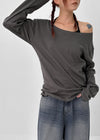 Jegle Basic Loose Fit Long Sleeve T-shirt