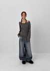 Jegle Basic Loose Fit Long Sleeve T-shirt