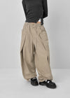 Long-nut Banding Rivet String Wide Pants