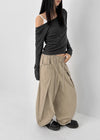 Long-nut Banding Rivet String Wide Pants