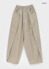 Long-nut Banding Rivet String Wide Pants