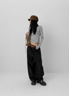 Kumtner String Cotton Wide Pants