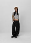 Kumtner String Cotton Wide Pants