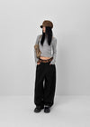 Kumtner String Cotton Wide Pants
