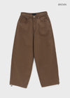 Kumtner String Cotton Wide Pants