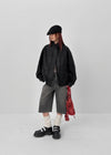 Onyeo High-neck Leather Jumper