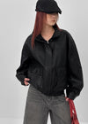 Onyeo High-neck Leather Jumper
