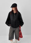 Onyeo High-neck Leather Jumper