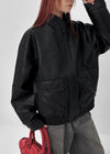 Onyeo High-neck Leather Jumper