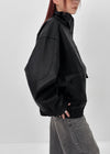 Onyeo High-neck Leather Jumper