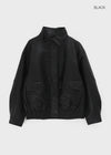 Onyeo High-neck Leather Jumper