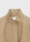 Onyeo High-neck Leather Jumper