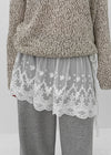 Rockhee Embroidered Lace Layered See-through Wrap Skirt